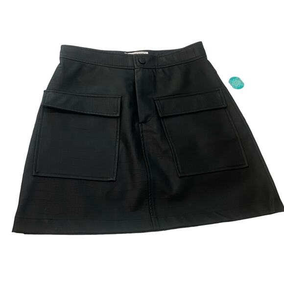 NWT Steve Madden Stitch Fix Faux Leather Cargo Mini Skirt Size 4 - Picture 1 of 10